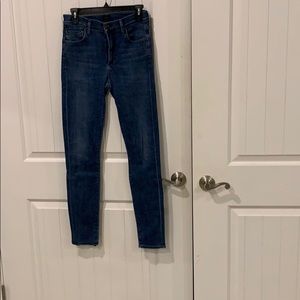 Blue jeans.  Gently worn.